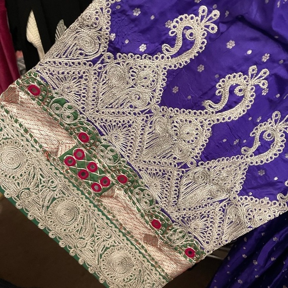 AFGHAN DRESS WITH BRAIDED BEADS AND EMBROIDERY~ HANDMADE! Approx Size 12 - Picture 8 of 14